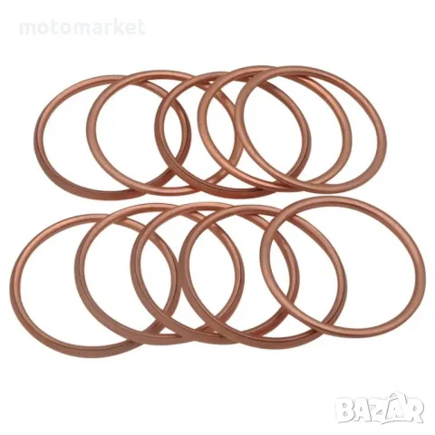 Гарнитура ауспух медна 42X36X3mm  KAWASAKI Z 750/VERSIS 650, снимка 2 - Аксесоари и консумативи - 49825651