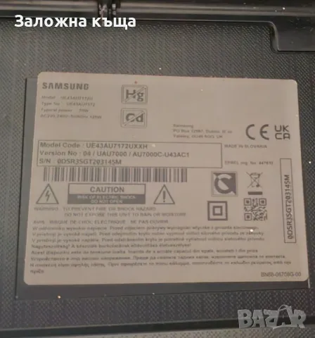 TV Samsung UE43AU7172, снимка 2 - Части и Платки - 49774407