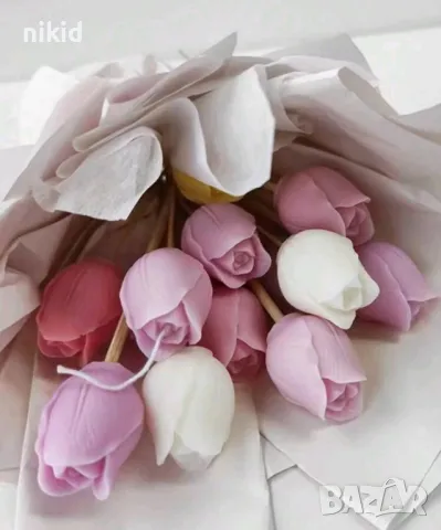 3d отворено Лале силиконов молд форма декорация украса фондан торта шоколад бонбон гипс смола, снимка 7 - Форми - 32424273