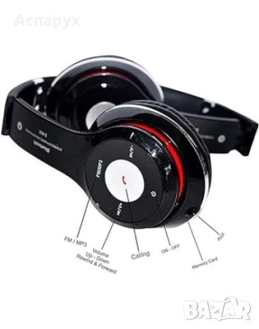 Bluetooth слушалки S460, FM радио, слот за SD карта, MP3 Player, снимка 2 - Слушалки и портативни колонки - 42836535