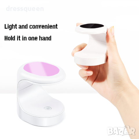 4108 Мини лед лампа за маникюр 16W UV LED, снимка 7 - Продукти за маникюр - 44803073