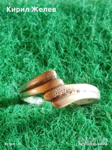 Елегантен дамски сребърен пръстен майсторска изработка 44278, снимка 2 - Пръстени - 54103998