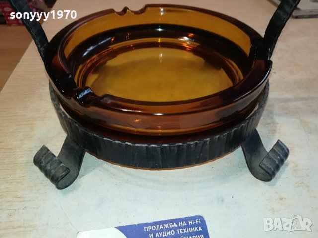 ПЕПЕЛНИК-МЕТАЛ И СТЪКЛО-ВНОС ГЕРМАНИЯ 2602240822, снимка 10 - Антикварни и старинни предмети - 44470860