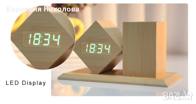 Органайзер и LED часовник с няколко показателя 2 в 1, снимка 6 - Други стоки за дома - 54198728