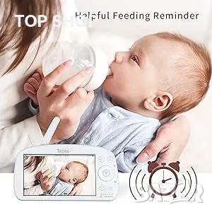 Бебефон Teble с камера и нощно виждане, 5,5” HD видео, 5000mAh, 2-посочно аудио, VOX, 300M обхват., снимка 11 - Бебефони - 48968384