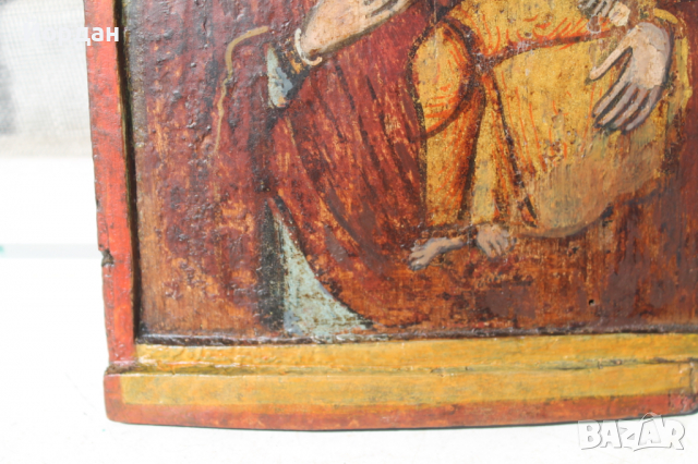 Централна част на българска икона Триптих, снимка 4 - Икони - 36576518