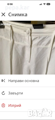 2 модела Бели панталони,Нов ,с етикет,памучен панталон размер М-L, снимка 8 - Панталони - 28759214