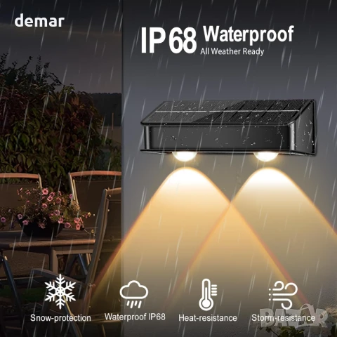 Соларни лампи за огради nibuuecer, 9 цвята и 11 режима на осветление, 60 лумена, 8 броя, снимка 6 - Соларни лампи - 50942812