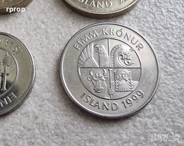 Монети. Исландия.  0.10, 1, 5  10, 50 и 100 крони. 6 бр., снимка 11 - Нумизматика и бонистика - 42314837