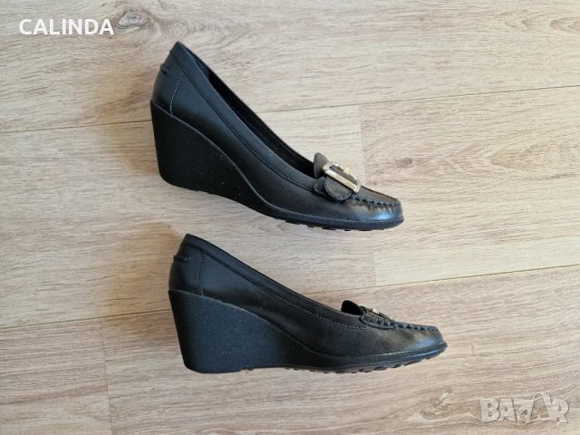 Geox нови черни мокасини от естествена кожа номер 39, снимка 3 - Дамски ежедневни обувки - 47960774