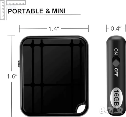 Цифров диктофон /мини/16GB Професионален стерео запис с едно докосване до 50 часа запис, снимка 3 - Други - 48087874