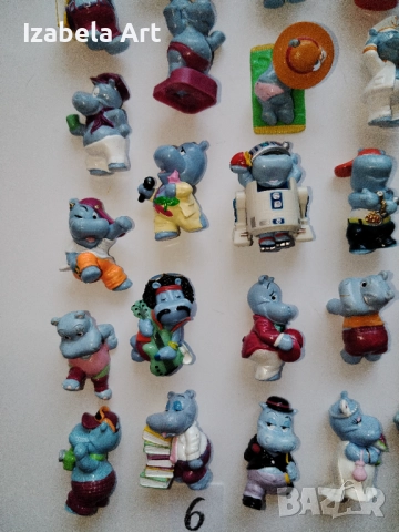 44бр фигури Kinder ХИПОПОТАМИ/стари Киндер играчки от шоколадови яйца , снимка 4 - Колекции - 52022138