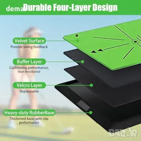 Тренировъчна постелка за голф iFCOW 43 × 32 см, снимка 5 - Голф - 55806909