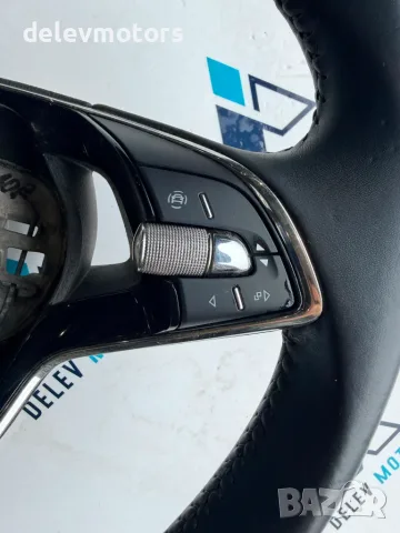 5E3419093AJ волан кожен мултифункционален с подгрев от Skoda Octavia 4 1.5TSI, двигател DXDB/DXDE, снимка 7 - Части - 55886298