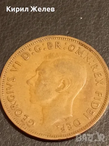 Стара монета 1 пени 1949г. Англия Крал Джордж шести 48872, снимка 4 - Нумизматика и бонистика - 49064667