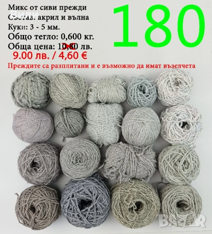 Евтини прежди в малки количества - нови и остатъци , снимка 5 - Други - 52042384
