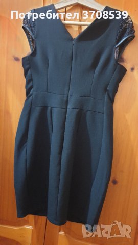 Изискана черна рокля, като нова, снимка 4 - Рокли - 40725290