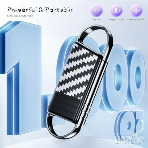 Нов Аудио рекордер Дигитален диктофон 72GB с гласово активиране и AI шумопотискане, снимка 5 - Други - 54227054