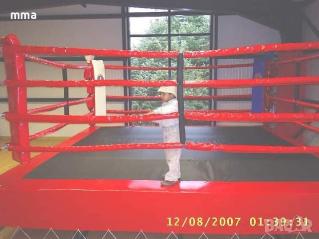 BG Боксов ринг 4х4 м. между колчетата х 50 см. с 2 см.подложка и покривало., снимка 10 - Фитнес уреди - 22262346