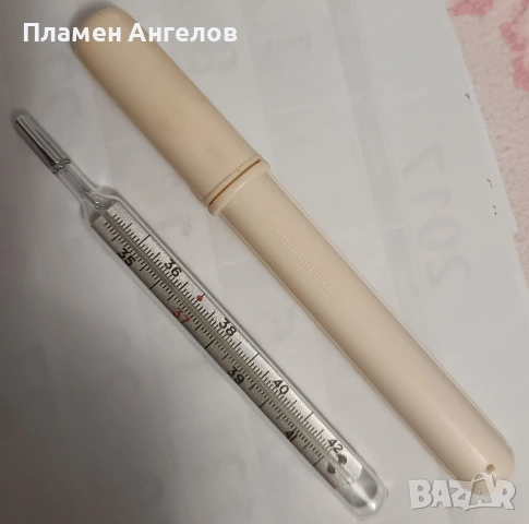 Руски живачен термометър за измерване на телесна температура. , снимка 2 - Уреди за диагностика - 53305711