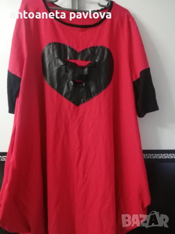 Рокля -туника с кожено сърце , снимка 6 - Рокли - 40536122
