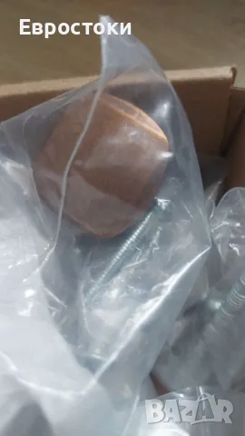 Amerdeco 6 бр. Антични месингови дръжки от цинкова сплав за кухненски шкафове и баня. Квадратни. Арт, снимка 6 - Шкафове - 48840277