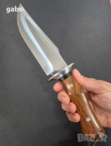 Ръчно изработен ловен нож с кожена кания,LN434, снимка 7 - Ножове - 52949939