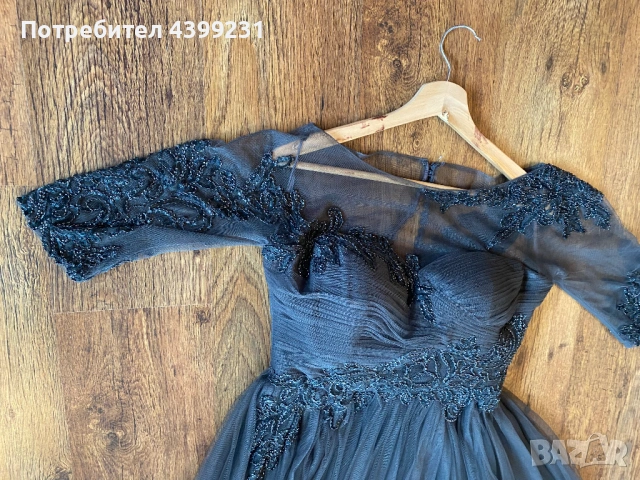 Луксозна бална рокля с тюл и дантела – елегантен силует, M, снимка 8 - Рокли - 54203135