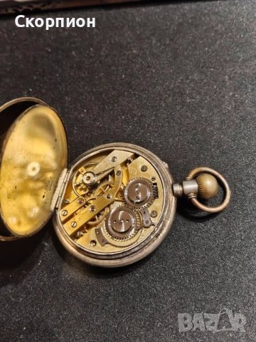 Швейцарски СРЕБЪРЕН джобен часовник 1901г. - Промоция, снимка 5 - Джобни - 49241222