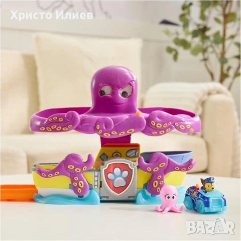 Paw Patrol писта с кола Чейс и октопод Пес Патрул кученца, снимка 12 - Коли, камиони, мотори, писти - 53316353