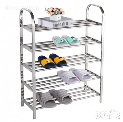 2480 Стелаж за обувки Метален с 5 и 6 рафта, снимка 11 - Други стоки за дома - 30760884