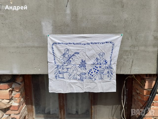 Старинен бродиран ковьор,покривка за стена #185