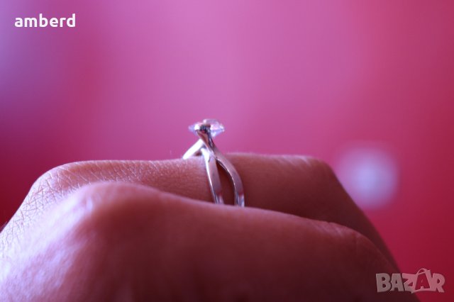 Нежен и елегантен сребърен пръстен - модел R008А, снимка 2 - Пръстени - 35412939