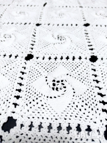 Покривка ръчна изработка бяла, снимка 4 - Декорация за дома - 52413460