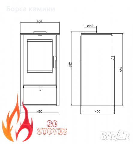 Камина КАПРИ, снимка 6 - Печки, фурни - 40151527