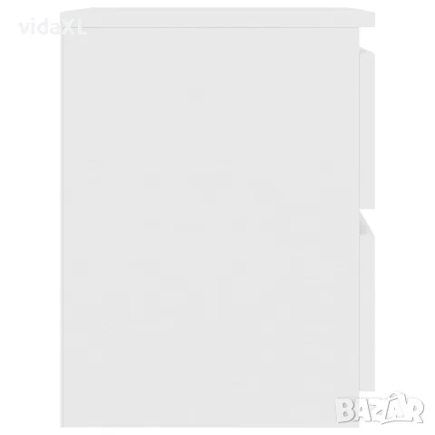 vidaXL Нощно шкафче, бяло, 30x30x40 см, инженерно дърво, снимка 7 - Шкафове - 56147704