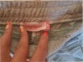 Дамски комплект Raw denim #накъсани дънки/панталон и потник, снимка 5