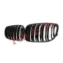 Двойни бъбреци БМВ BMW E81 E87 E82 E88 2007–2011 Фейслифт Черен Гланц Комплект, снимка 3