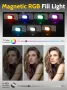 Статив за мобилен телефон AOCHUAN, iPhone/Android, с дистанционно и RGB светлина, M2Pro бял, снимка 4