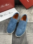 Loro Piana Мъжки Сини Обувки Естествена Кожа Лоро Пиана Код E829, снимка 8