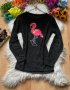 Блуза с фламинго, снимка 1 - Блузи с дълъг ръкав и пуловери - 39526671