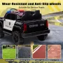 Двуместен акумулаторен джип POLICE 4X4 24V MP3 меки гуми,Кожена седалк, снимка 8
