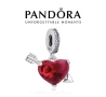 Сребърен талисман 925 за гривни Pandora Heart with Arrow, снимка 1