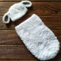Чувалче с шапка за новородено - Агънце, снимка 3