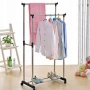 Двойна стойка за дрехи на колела - лесно преместване и повече място за дрехи, снимка 3