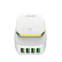 LDNIO A4405 зарядно 4x USB 22W с LED лампа + Lightning кабел, снимка 2