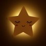 Детска дъвена LED лампа Бяла звезда, снимка 1 - Други - 39210428