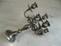 № 8066  стар метален свещник с пет гнезда  , снимка 2