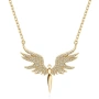 Нежно дамско колие с висулка феникс с камъни , снимка 5