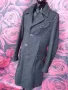 Тъмно Сиво дамско палто манто Чиста вълна ХЛ , снимка 6